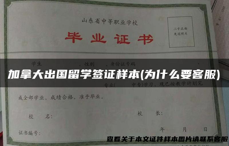 加拿大出国留学签证样本(为什么要客服)