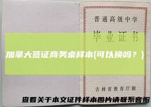 加拿大签证商务桌样本(可以换吗？)