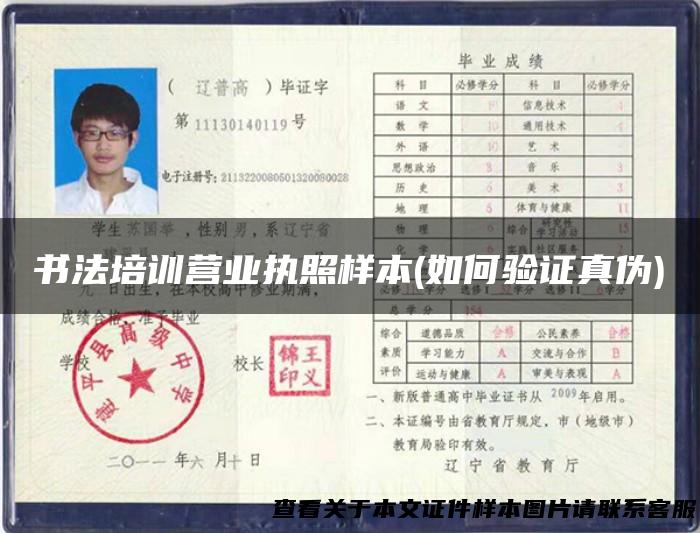 书法培训营业执照样本(如何验证真伪)