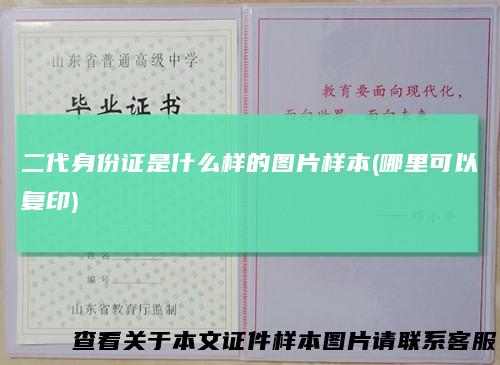 二代身份证是什么样的图片样本(哪里可以复印)