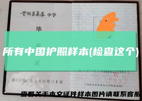 所有中国护照样本(检查这个)