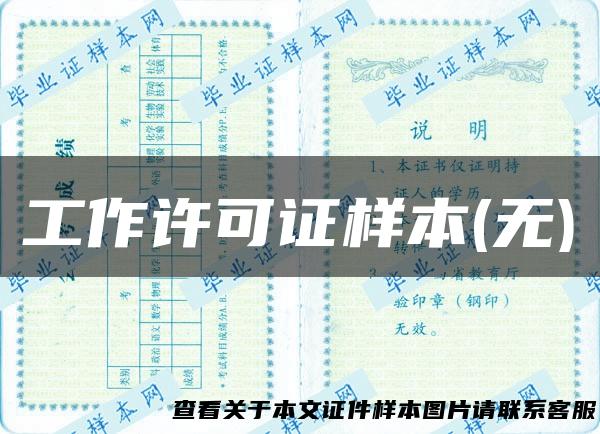 工作许可证样本(无)