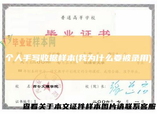 个人手写收据样本(我为什么要被录用)