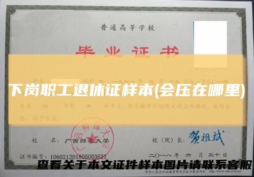 下岗职工退休证样本(会压在哪里)
