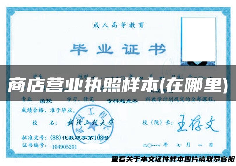 商店营业执照样本(在哪里)