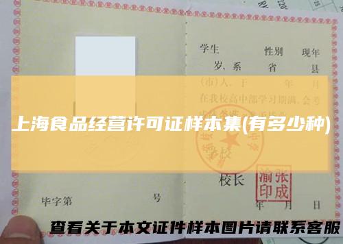 上海食品经营许可证样本集(有多少种)