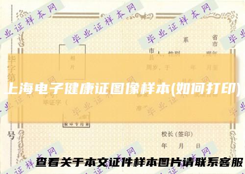 上海电子健康证图像样本(如何打印)