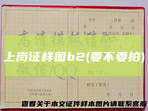 上岗证样图b2(要不要拍)