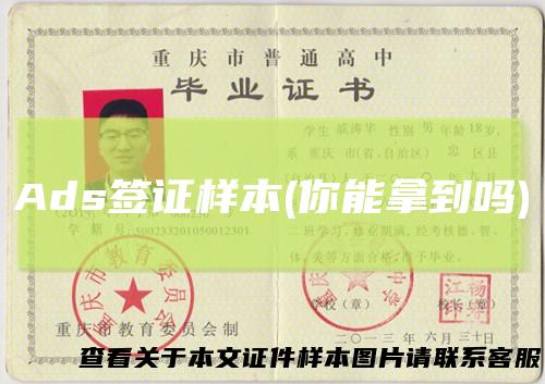 Ads签证样本(你能拿到吗)