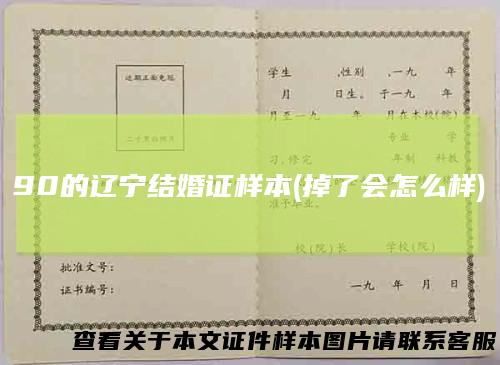 90的辽宁结婚证样本(掉了会怎么样)