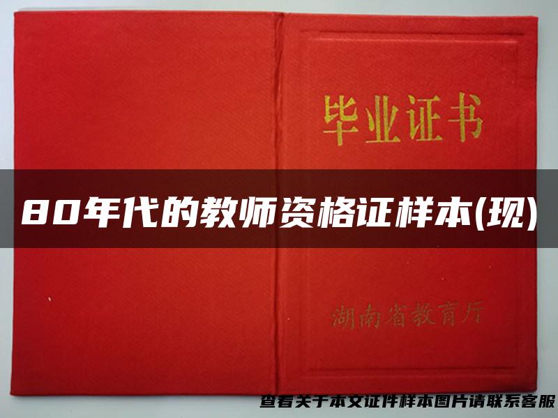 80年代的教师资格证样本(现)