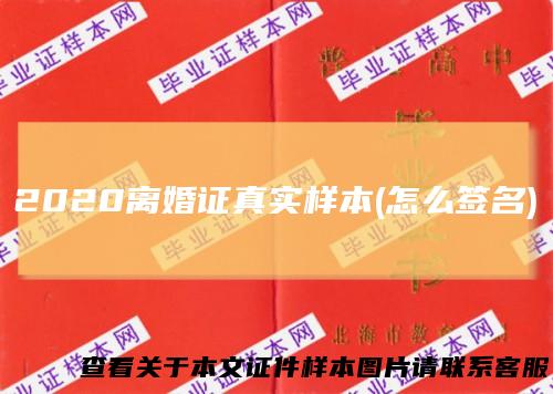 2020离婚证真实样本(怎么签名)