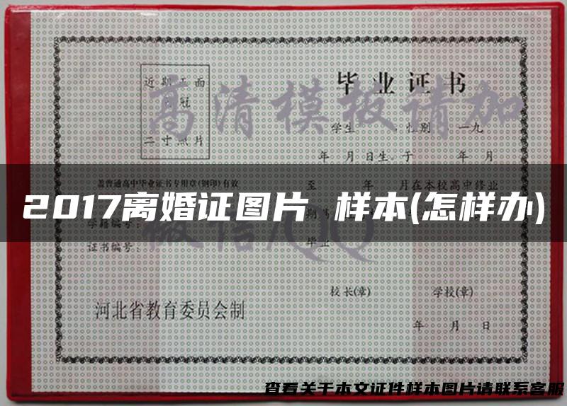2017离婚证图片 样本(怎样办)