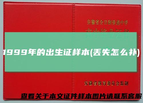 1999年的出生证样本(丢失怎么补)