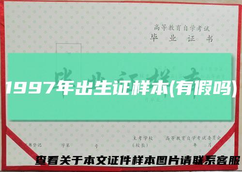 1997年出生证样本(有假吗)