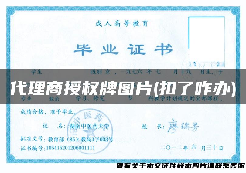 代理商授权牌图片(扣了咋办)