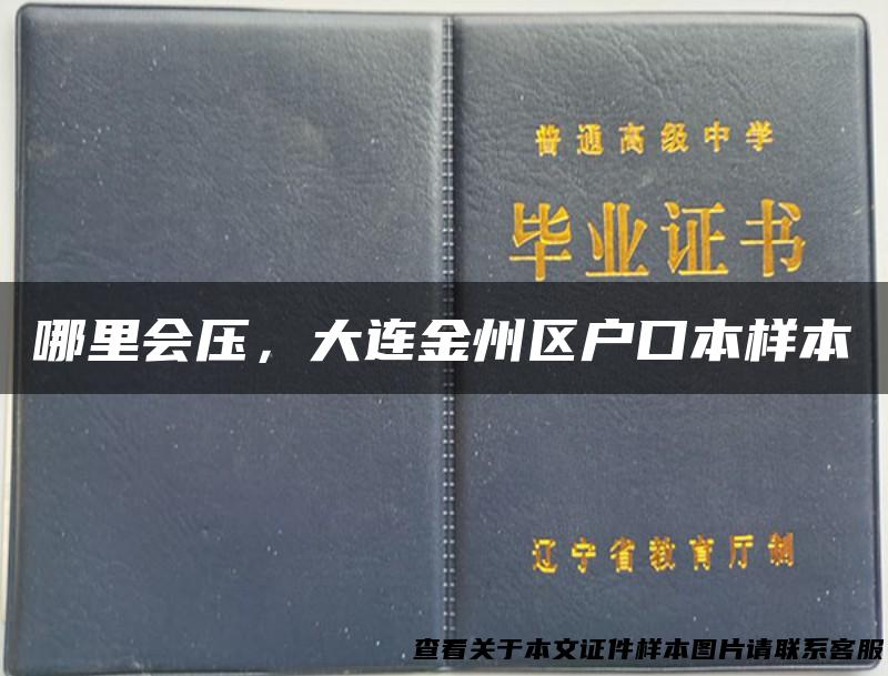 哪里会压，大连金州区户口本样本
