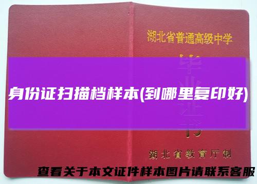 身份证扫描档样本(到哪里复印好)