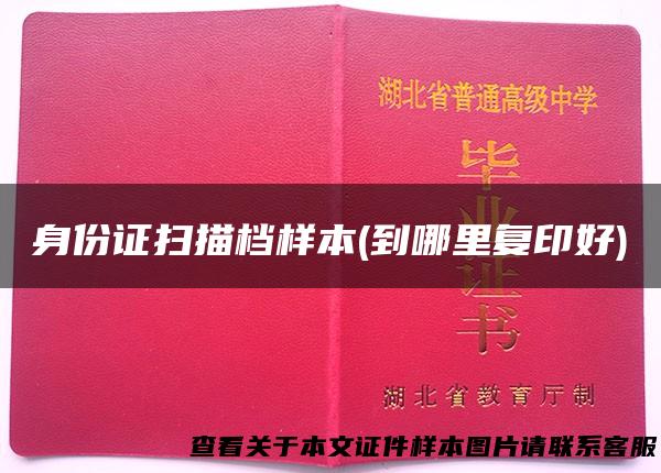 身份证扫描档样本(到哪里复印好)
