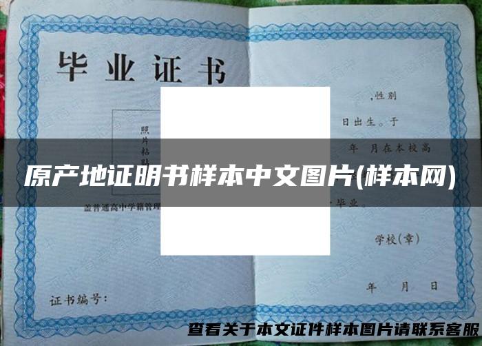 原产地证明书样本中文图片(样本网)