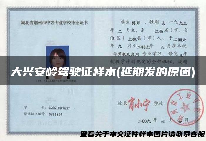 大兴安岭驾驶证样本(延期发的原因)
