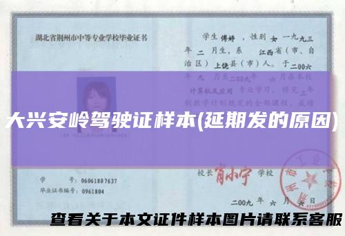 大兴安岭驾驶证样本(延期发的原因)