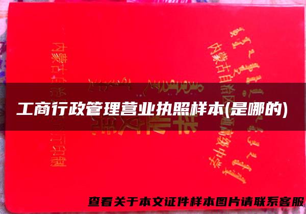 工商行政管理营业执照样本(是哪的)