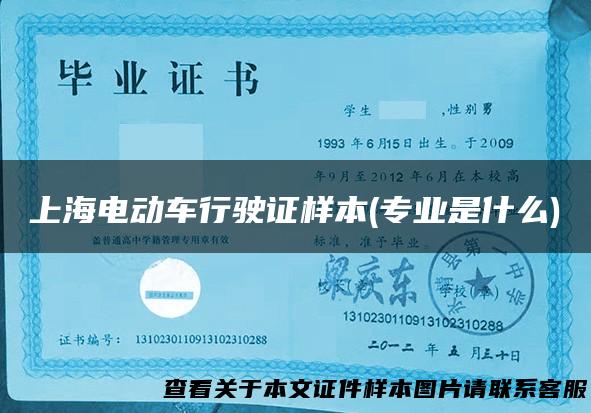上海电动车行驶证样本(专业是什么)