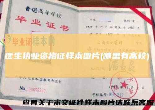 医生执业资格证样本图片(哪里有高校)