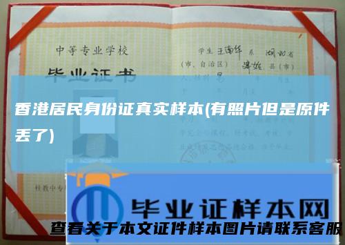 香港居民身份证真实样本(有照片但是原件丢了)