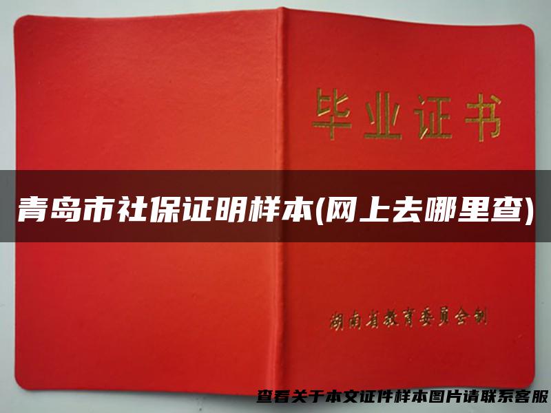 青岛市社保证明样本(网上去哪里查)