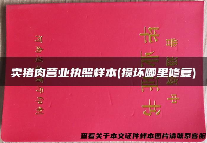 卖猪肉营业执照样本(损坏哪里修复)