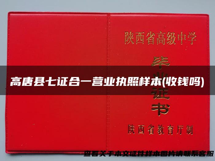 高唐县七证合一营业执照样本(收钱吗)