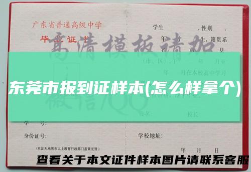 东莞市报到证样本(怎么样拿个)