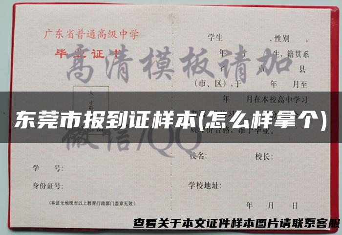 东莞市报到证样本(怎么样拿个)