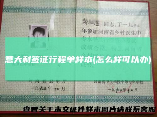 意大利签证行程单样本(怎么样可以办)