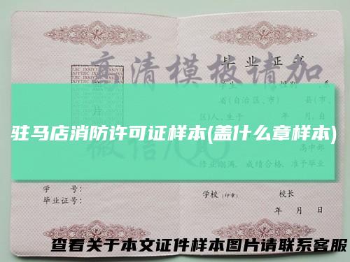 驻马店消防许可证样本(盖什么章样本)