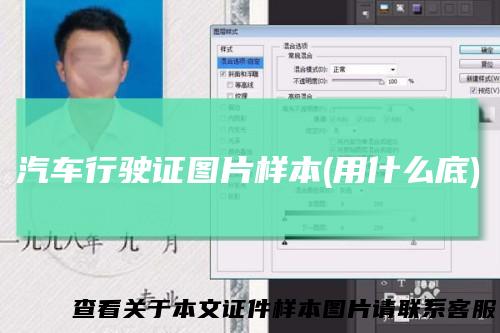 汽车行驶证图片样本(用什么底)