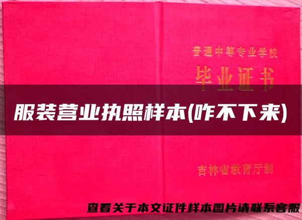 服装营业执照样本(咋不下来)