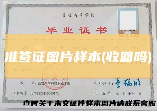 准签证图片样本(收回吗)