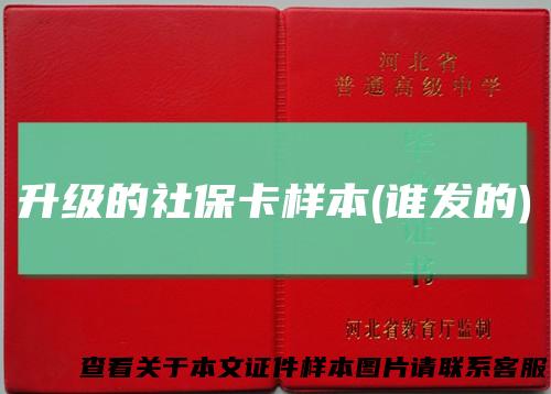 升级的社保卡样本(谁发的)