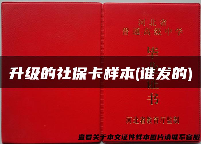 升级的社保卡样本(谁发的)