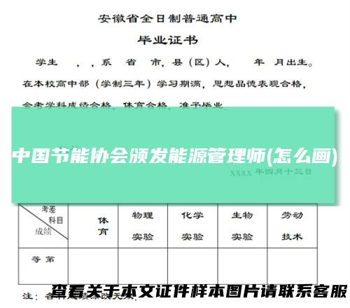 中国节能协会颁发能源管理师(怎么画)
