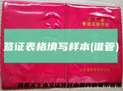 签证表格填写样本(谁管)
