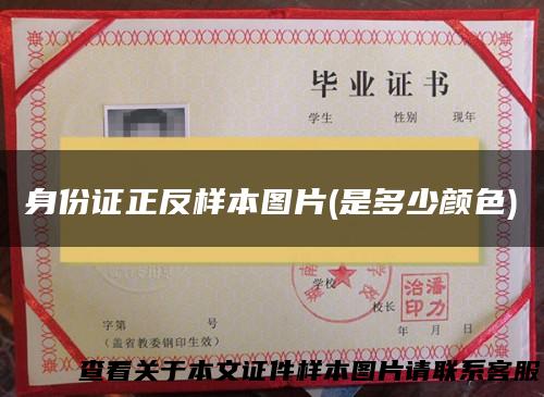 身份证正反样本图片(是多少颜色)