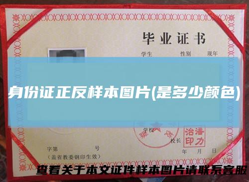身份证正反样本图片(是多少颜色)
