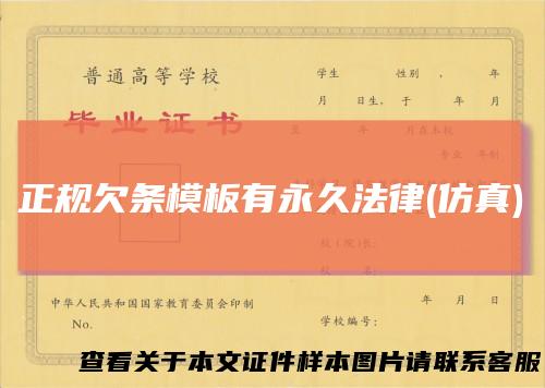 正规欠条模板有永久法律(仿真)
