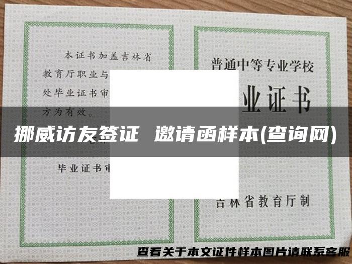 挪威访友签证 邀请函样本(查询网)