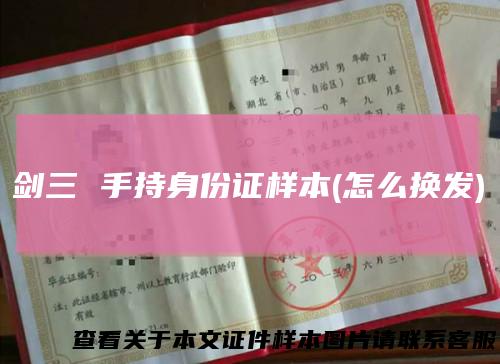 剑三手持身份证样本(怎么换发)