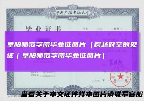 阜阳师范学院毕业证图片（跨越时空的见证｜阜阳师范学院毕业证图片）